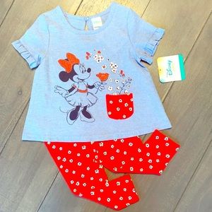 6-9M Disney Minnie 2 Piece Outfit Set